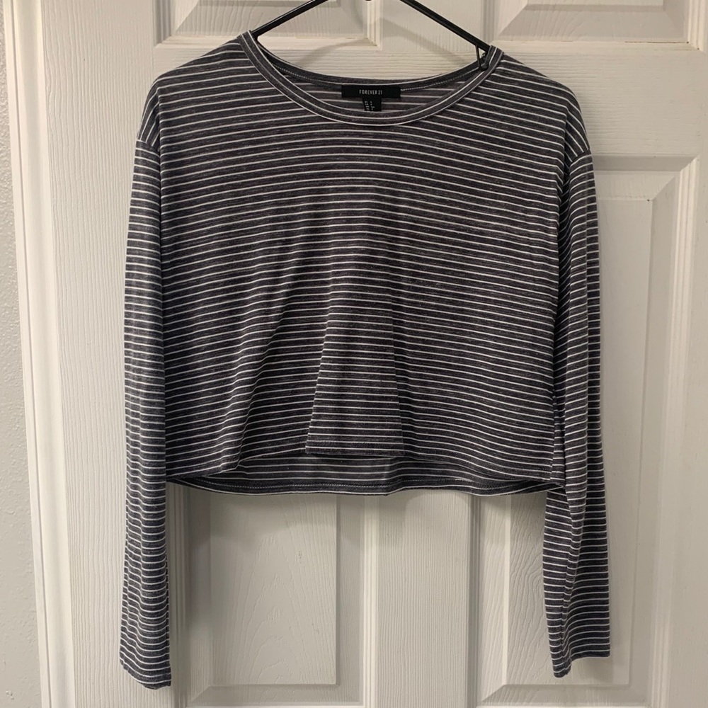 Forever 21 Striped Crop Top